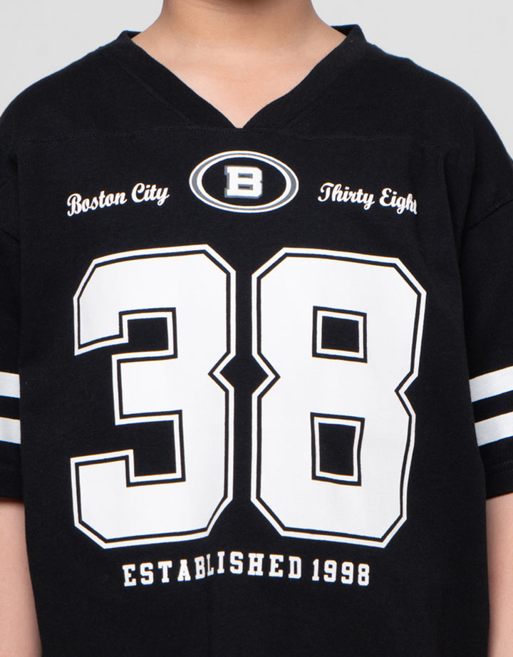 Nevada V Neck Print Kaos Oversize Anak Laki-laki