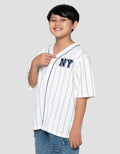 Nevada Varsity Pinstripe Big Number Kemeja Anak Laki-Laki
