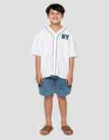 Nevada Varsity Pinstripe Big Number Kemeja Anak Laki-Laki
