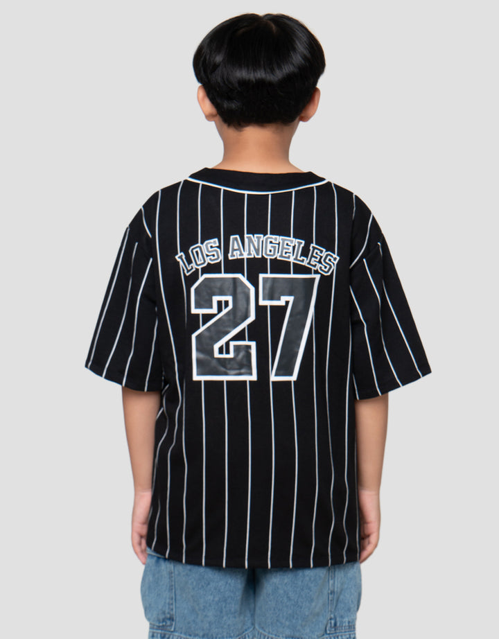 Nevada Varsity Pinstripe Big Number  Kemeja Anak Laki-Laki