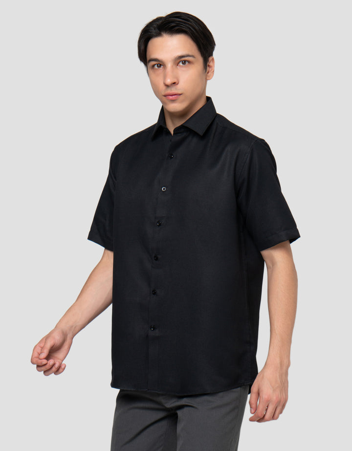 Cole Check Texture Slim Kemeja Pria