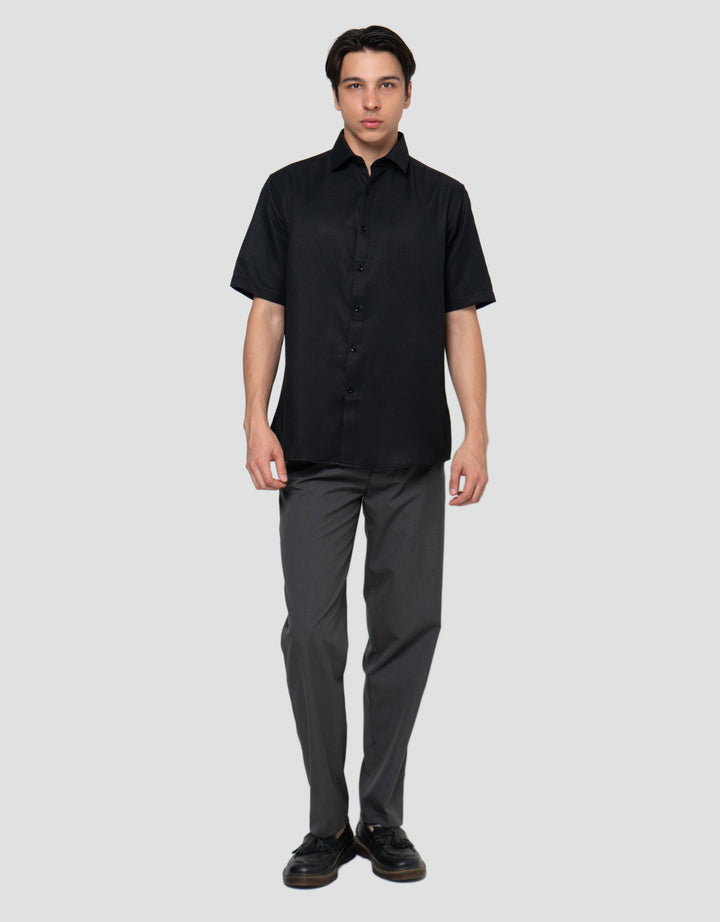 Cole Check Texture Slim Kemeja Pria