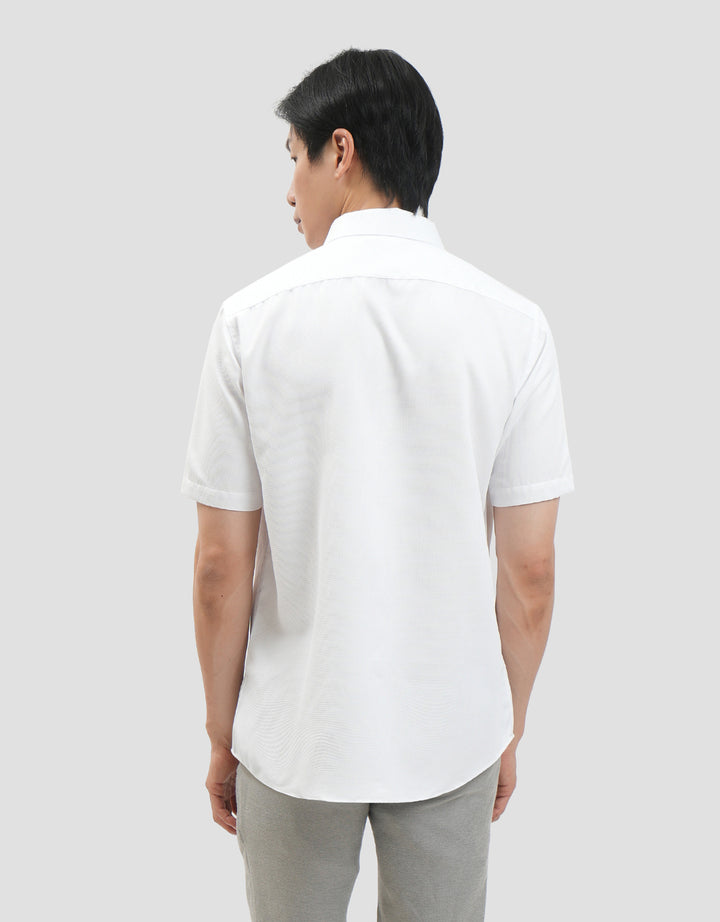 Cole Check Texture Slim Kemeja Pria