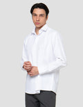 Cole Heringbone Slim Fit Kemeja Pria