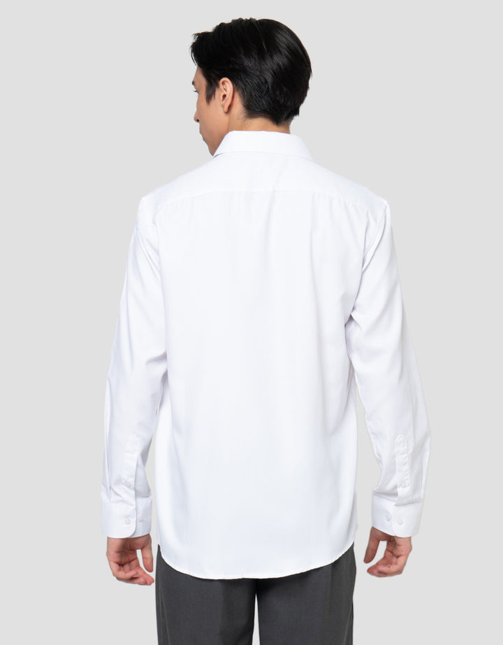 Cole Heringbone Slim Fit Kemeja Pria