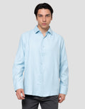 Cole Heringbone Slim Fit Kemeja Pria