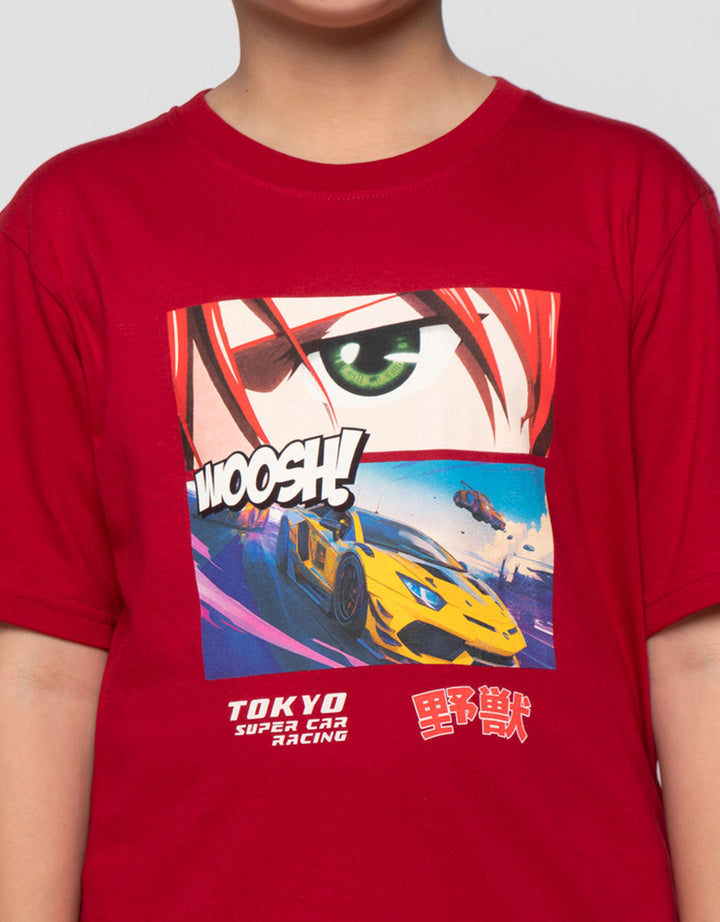 Nevada Anime Racing Sided Kaos Anak Laki-laki