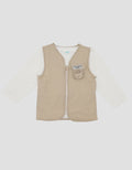 Little M Vest Nylon With Long Slevee Inner Setelan Bayi