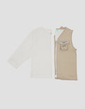 Little M Vest Nylon With Long Slevee Inner Setelan Bayi
