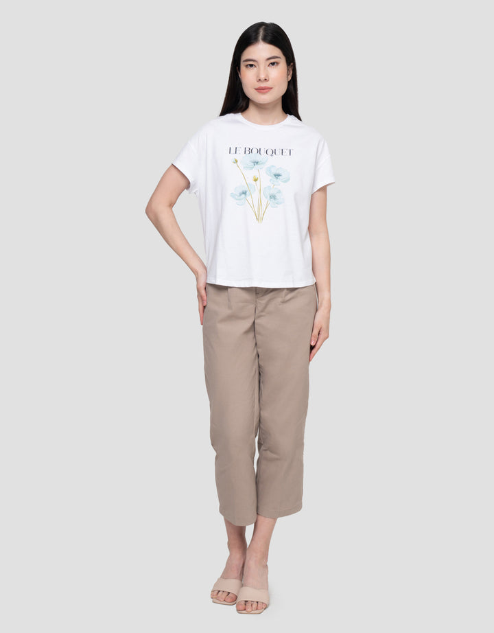 Connexion Print Bunga Le Bouquet Kaos Wanita