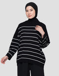 Annisa Knit Top Oversize Stripe Printed Kaos Wanita
