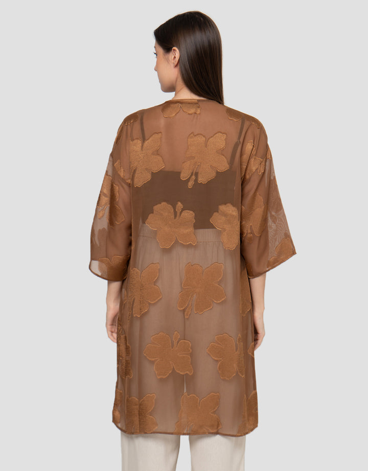 Connexion Flowy Burnt Out Long Outer Wanita
