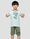 Little M Future Superstar Dino Pakaian Setelan Anak Laki-laki