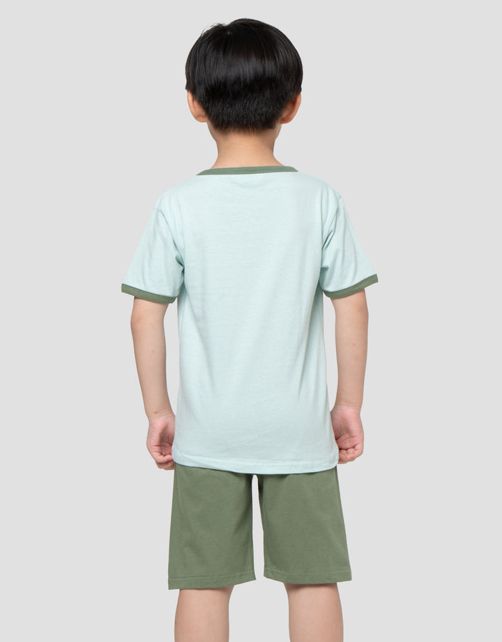 Little M Future Superstar Dino Pakaian Setelan Anak Laki-laki