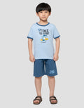 Little M Time To Surf Shark Pakaian Setelan Anak Laki-laki