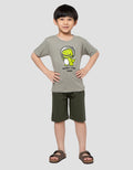Little M Happy Time Dino Pakaian Setelan Anak Laki-laki