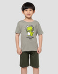 Little M Happy Time Dino Pakaian Setelan Anak Laki-laki