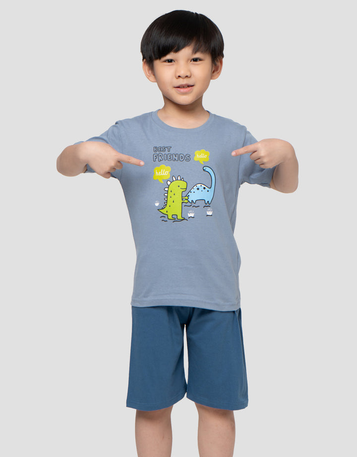 Little M Best Friend Dino Pakaian Setelan Anak Laki-laki