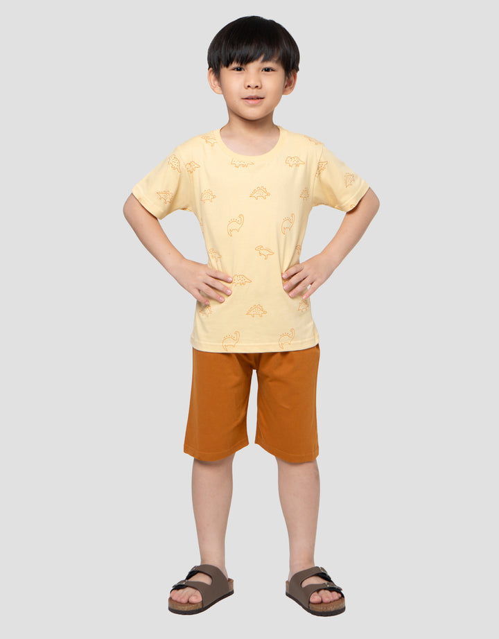 Little M Fullprint Dino Pakaian Setelan Anak Laki-laki