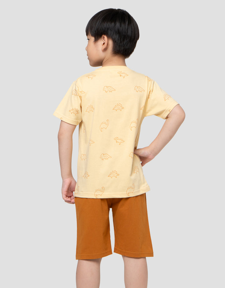 Little M Fullprint Dino Pakaian Setelan Anak Laki-laki