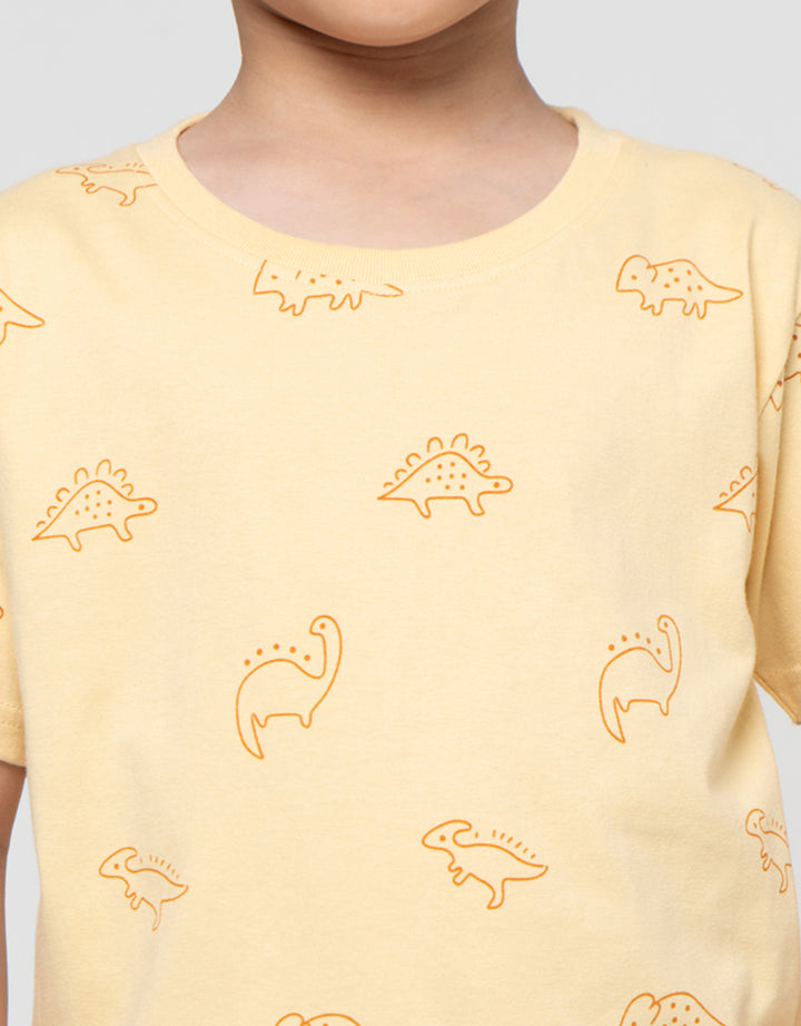 Little M Fullprint Dino Pakaian Setelan Anak Laki-laki