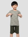 Little M Fullprint Crocodile Pakaian Setelan Anak Laki-laki