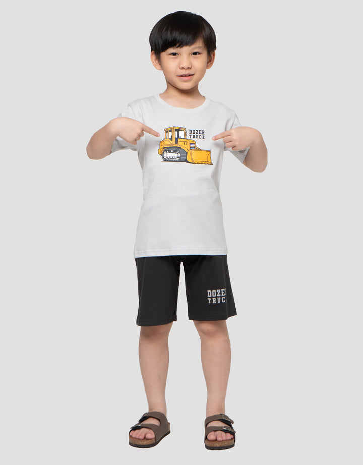 Little M Truck Dozer Pakaian Setelan Anak Laki-laki