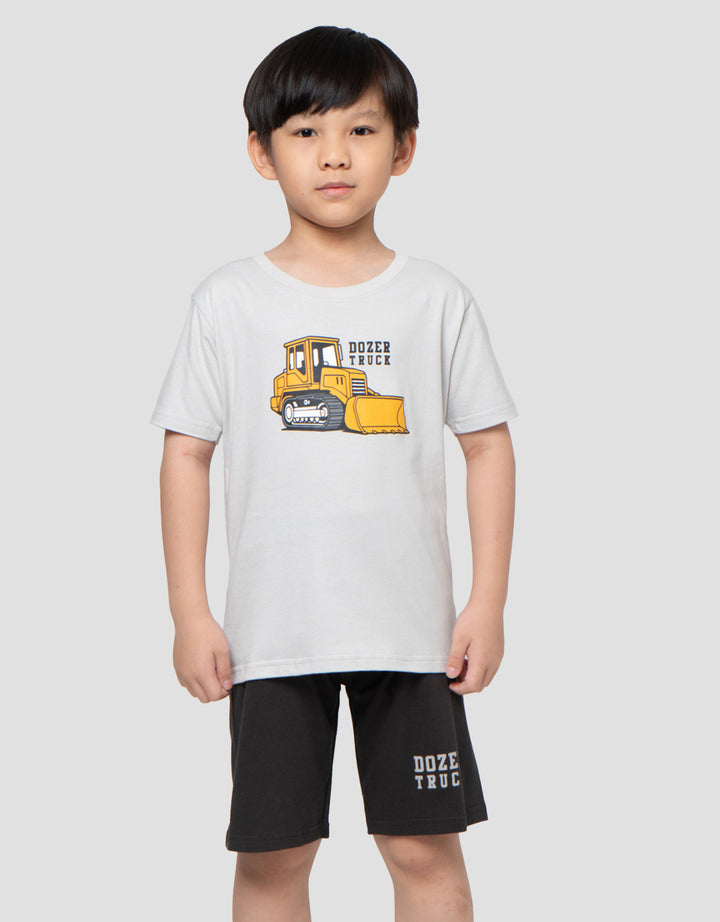 Little M Truck Dozer Pakaian Setelan Anak Laki-laki