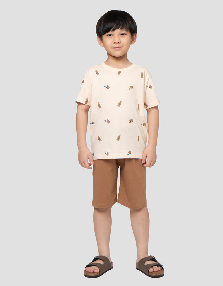 Little M Fullprint Bear Setelan Anak Laki-Laki