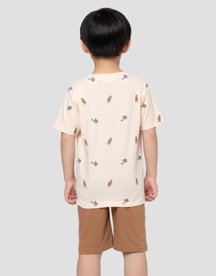 Little M Fullprint Bear Setelan Anak Laki-Laki