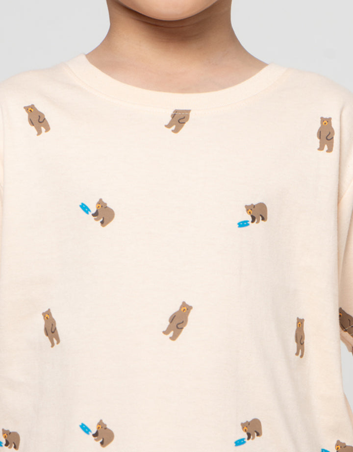 Little M Fullprint Bear Setelan Anak Laki-Laki
