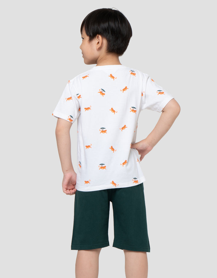 Little M Fullprint Tiger Setelan Anak Laki-Laki