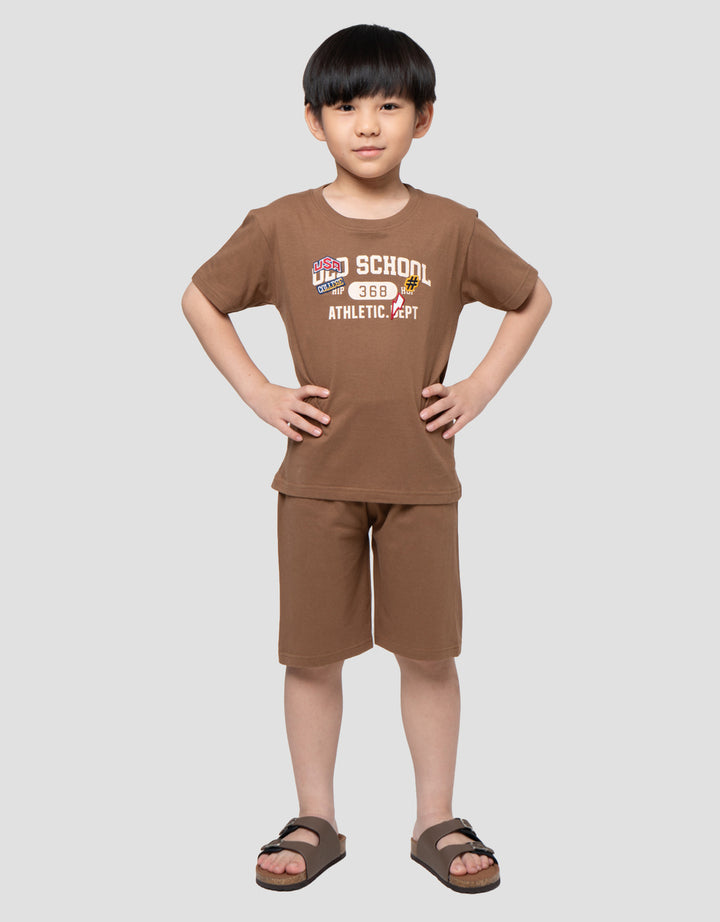 Little M Usa College Patch Setelan Anak Laki-Laki