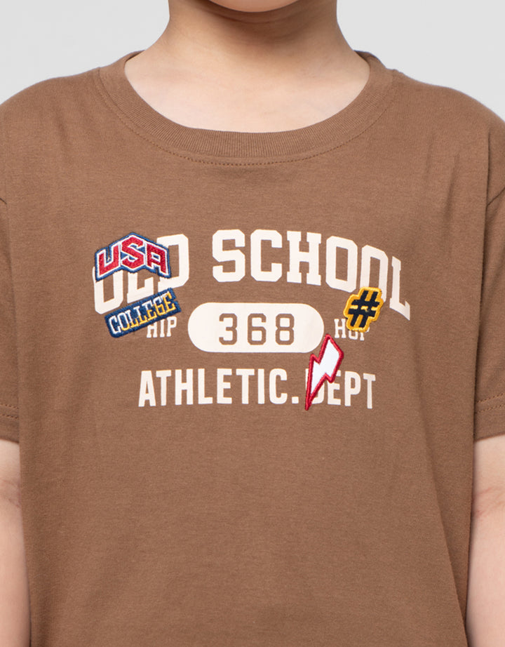 Little M Usa College Patch Setelan Anak Laki-Laki