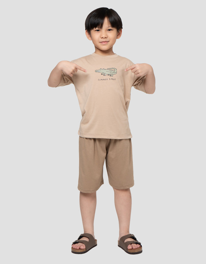 Little M Setelan Crocodile Summer Time Setelan Anak Laki-Laki