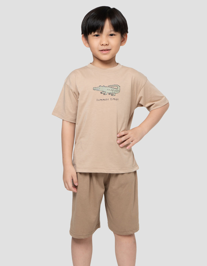 Little M Setelan Crocodile Summer Time Setelan Anak Laki-Laki