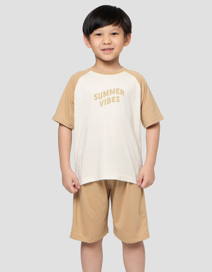 Little M Oversize Summer Vibes Setelan Anak Laki-Laki