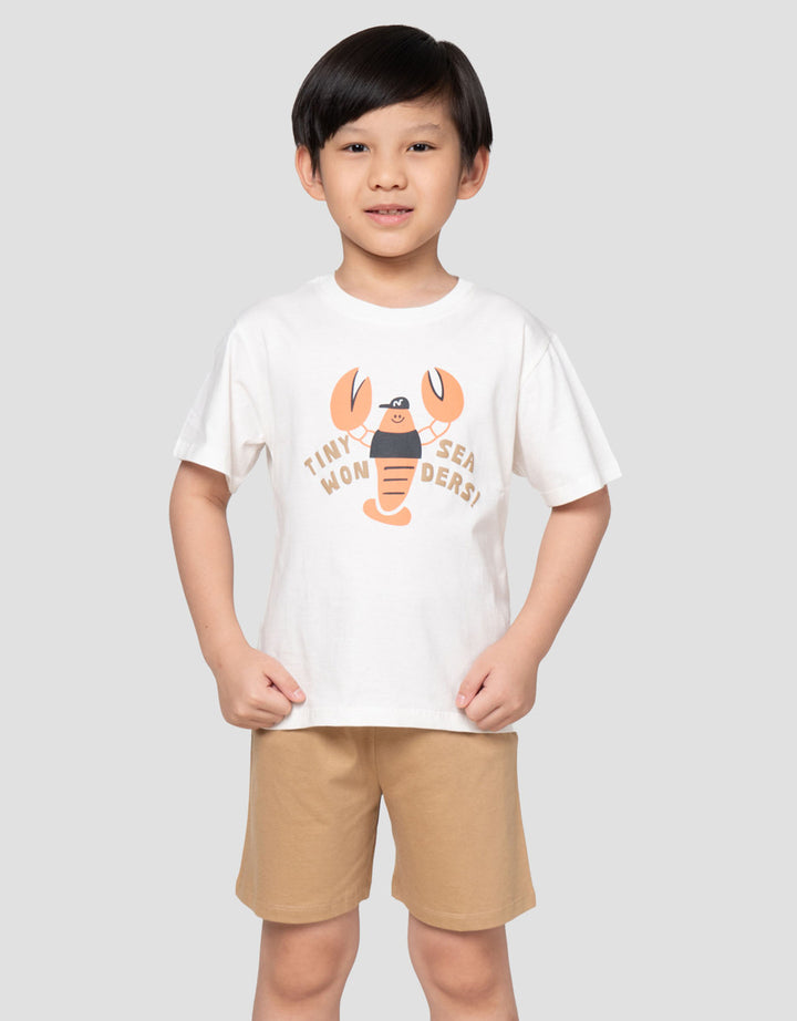 Little M Tiny Sea Wonders Pakaian Setelan Anak Laki-laki