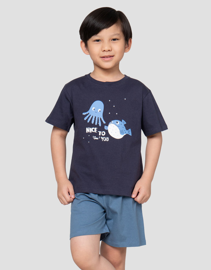 Little M Nice To Sea You Pakaian Setelan Anak Laki-laki