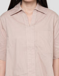 Connexion Plain Boxi Top With Pocket Blouse Wanita