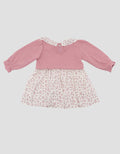 Little M Woven Print Dots Flower Midi Dress Bayi