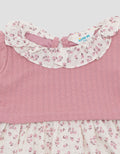 Little M Woven Print Dots Flower Midi Dress Bayi
