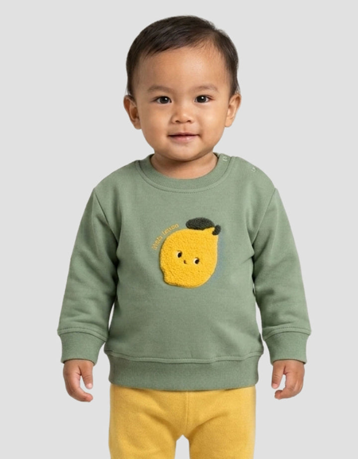Little M Chenille Lemon Sweater Anak Bayi