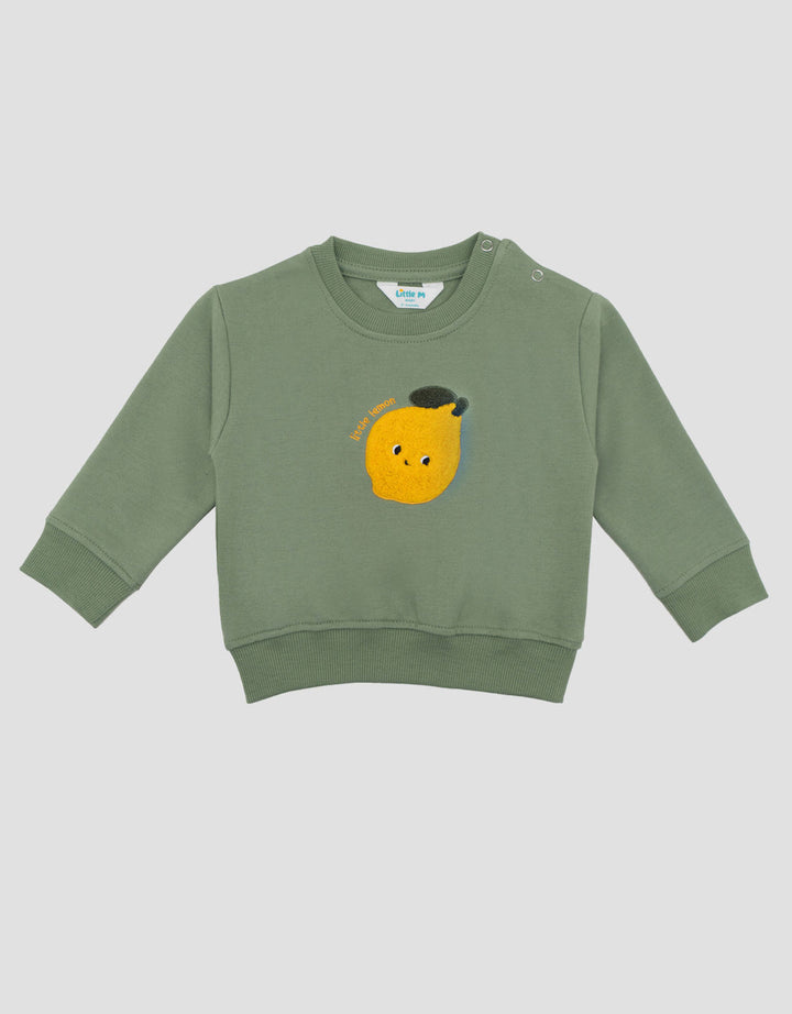 Little M Chenille Lemon Sweater Anak Bayi