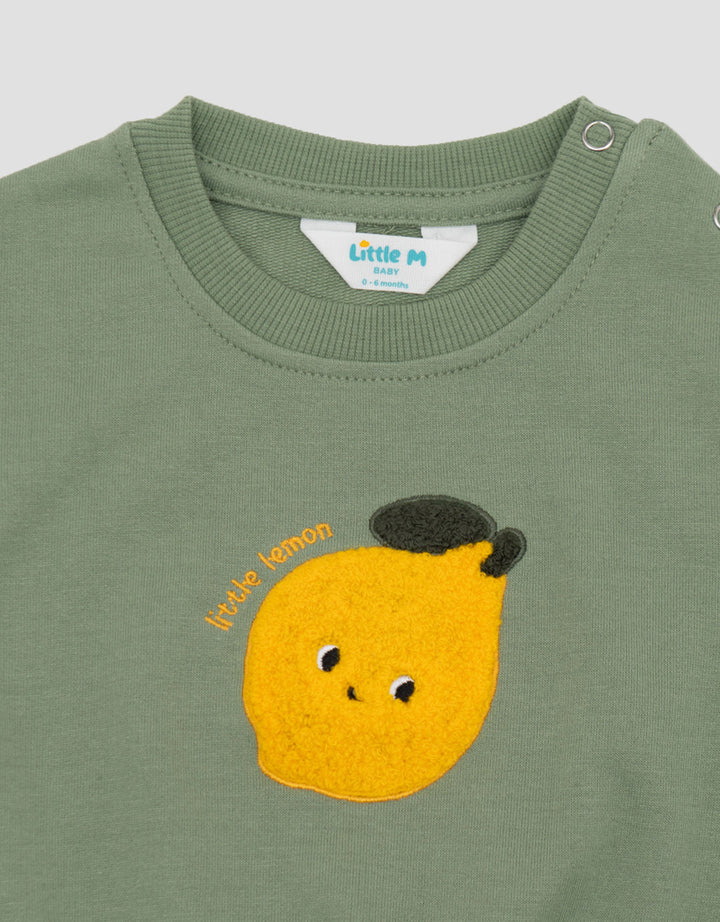 Little M Chenille Lemon Sweater Anak Bayi