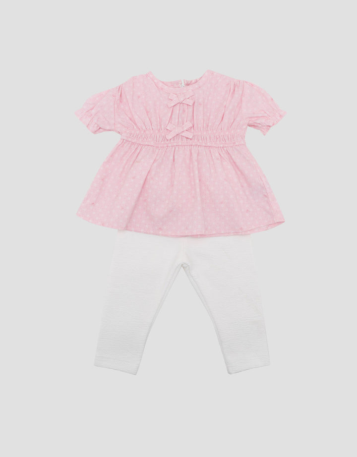 Little M Woven Fullprint Pita Setelan Bayi