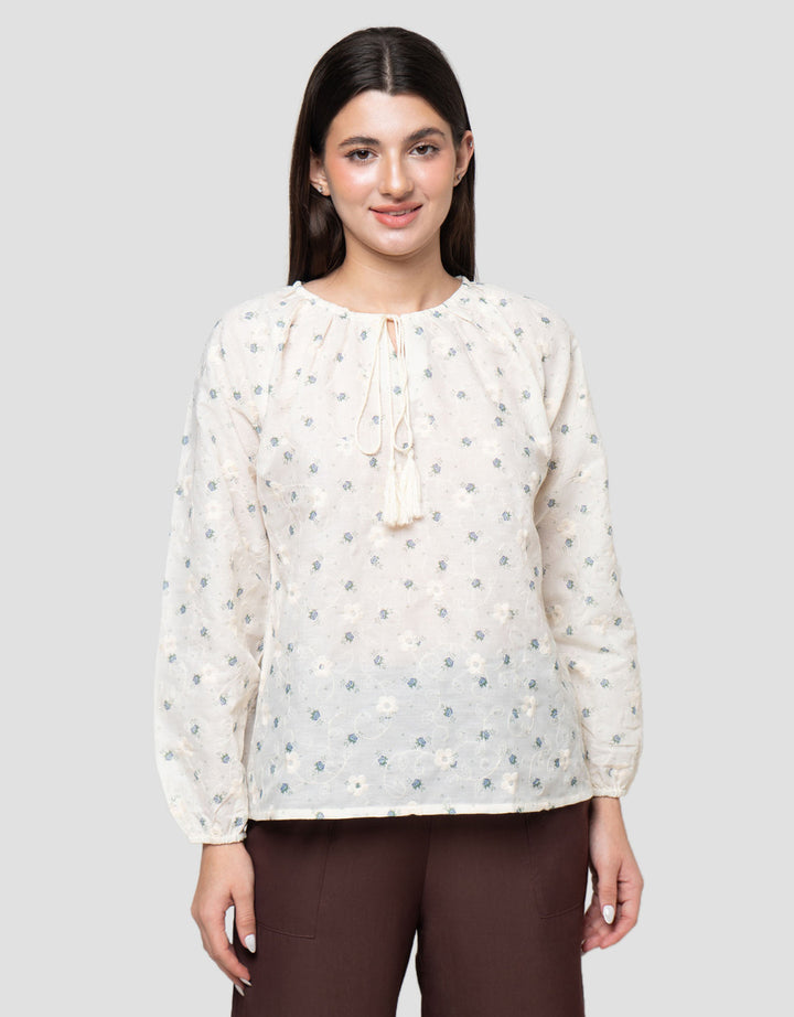 Connexion Flower Embro Blouse Wanita