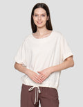 Connexion Drawstring Kaos Oversize Wanita