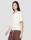 Connexion Drawstring Kaos Oversize Wanita