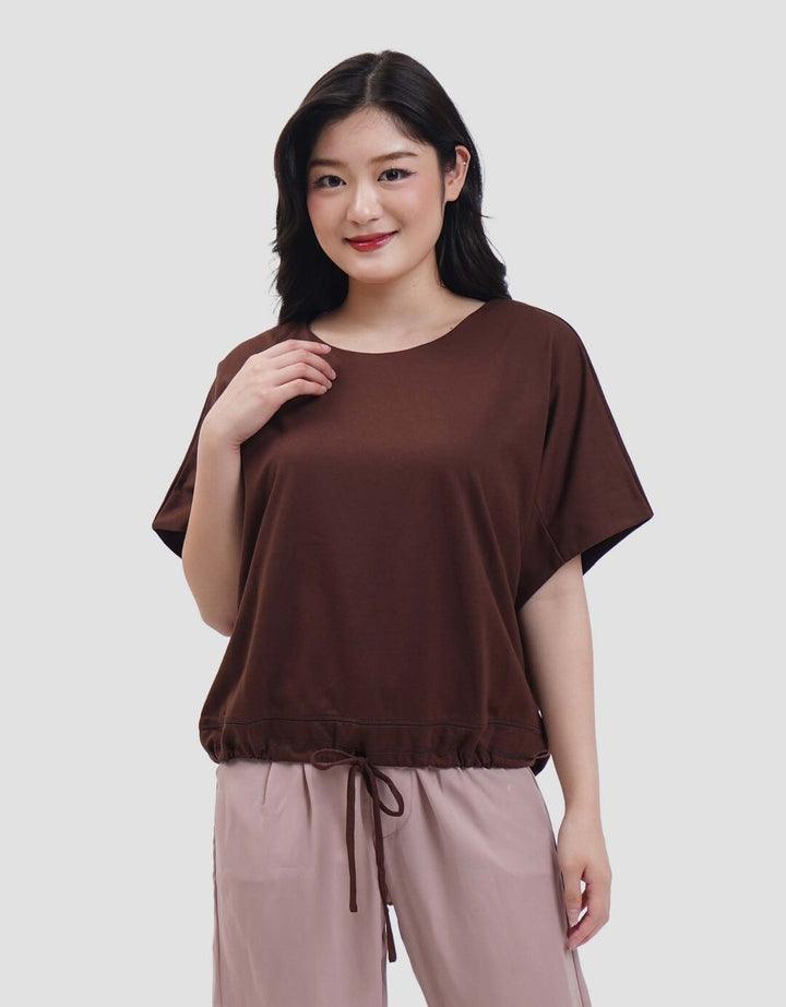Connexion Drawstring Kaos Oversize Wanita